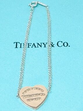 Authentic Tiffany & co. Return To Heart Rubedo Charm Bracelet.